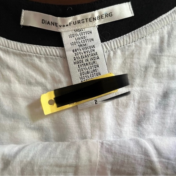 Diane Von Furstenberg DVF Cookie Tahitian Maze Print Cotton Tank Dress Size 2 - Picture 3 of 11